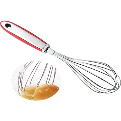 12inch Stainless Steel Manual Egg Beater High Quality Hand Blender Rubber And Plastic Non-slip Handle cake Baking Tool