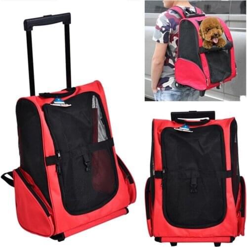 2 Ways To Use Carrying Bag Pet Cat Breathable Outdoor Portable Packaging Bag Pet Puppy Travel Backpack For Dogs Carrier Stroller