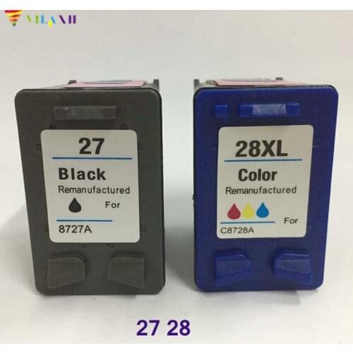 Vilaxh compatible Ink Cartridge replacement for HP 27 28 xl DeskJet 3320 3323 3325 3420 3425 3550 3650 OfficeJet 4315v PSC 1315