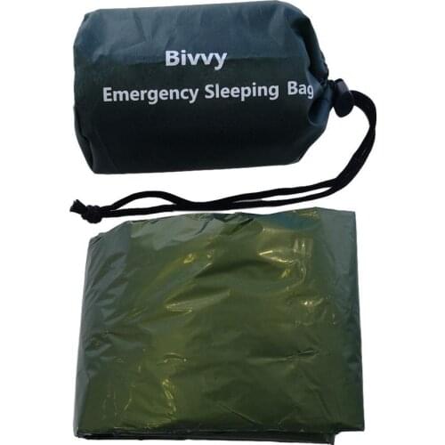 Outdoor Emergency Survival Sleeping Bag Warm sleeping Hiking Survival Blanket Rescue bag Blanket Thermal Camping Reusable T4F7