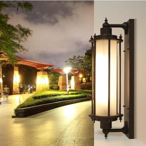 Villa Street Outdoor Wall Lights Garden Lighting Balcony vintage Glass Outdoor Lighting E27 Waterproof Wall Lamp Courtyard Lamp