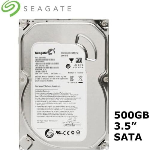 Seagate Brand 500GB SATA 3Gb/s-6Gb/s HDD 500G 8 MB/32 MB Buffer Desktop PC 3.5" Internal Mechanical Hard disk