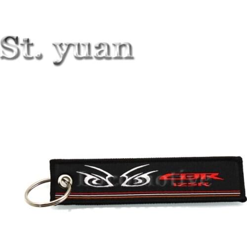 For Honda Motorcycle key CBR125R CBR1000RR CBF1000L CB1000R CBF1000 VFR1200F Honda embroidered keychain with buckle key ring