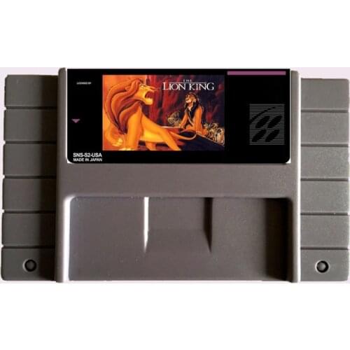 High Quality 16 Bit Lion King NTSC Big Gray Game Card For USA Version Game Player