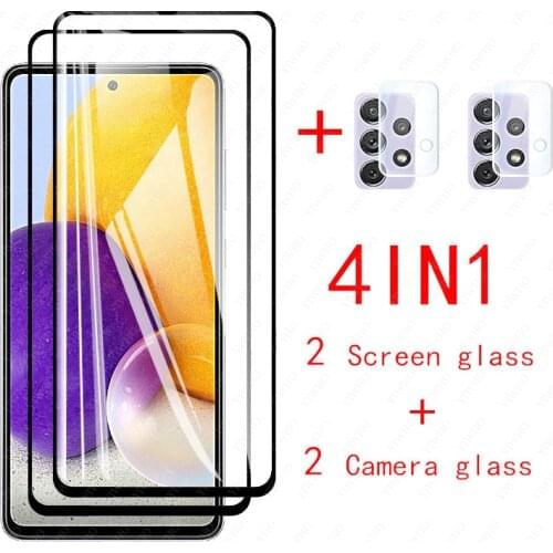 Protective Glas For Samsung Galaxy A72 5G Camera Lens Screen Protector For Samsung A12 A32 A 52 A72 5G Phone Tempered glass