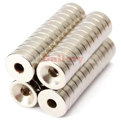 100pcs Strong Ring Magnet D 10*3mm Countersunk Hole:3mm Rare Earth Neodymium N50