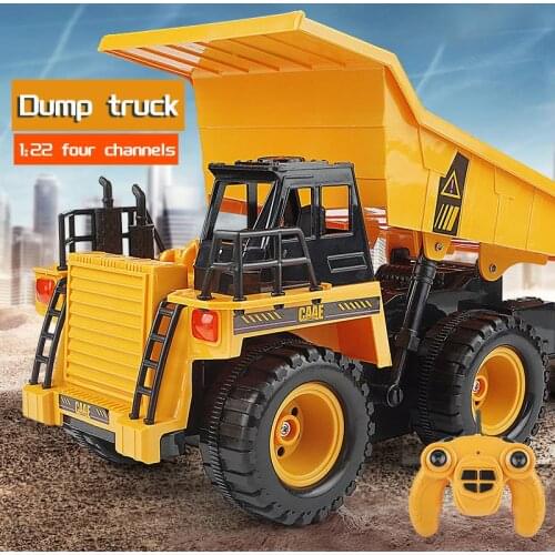 2021New 2.4g Remote Control Dump Dump Truck Model Car Big Truck With Engineering Car Music Children Boy Car Toy