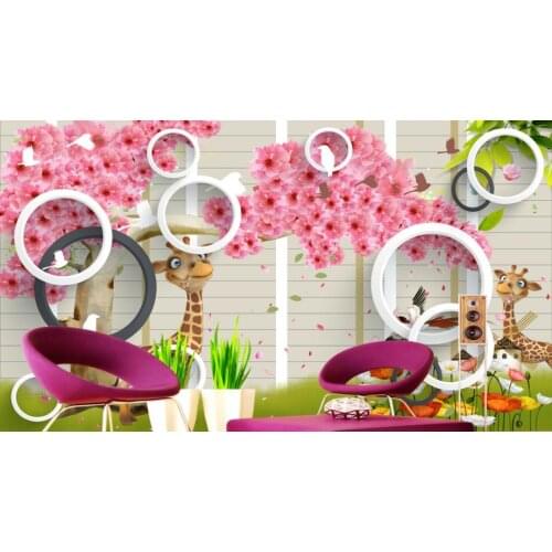 Customize 3D photo wallpaper for living room bedroom Romantic peach 3D mural wallpaper Background wall papel parede 3d