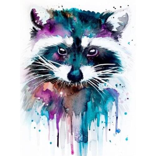 Diamond Embroidery Painting Raccoon Full Beads Mosaic Rhinestones Stickers Wall Decor Puzzle Picture Toy Diamond Dotz Large Size