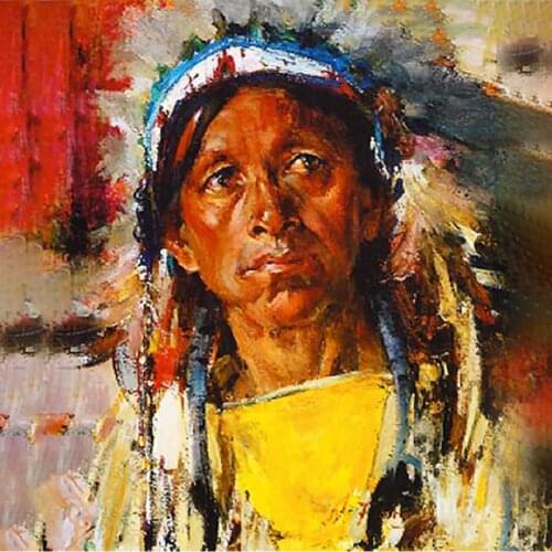 Full Diamond Embroidery Indian man Diy 5d Diamond Painting Cross Stitch Square Rhinestones Painting Unfinished Hobby and Crafts