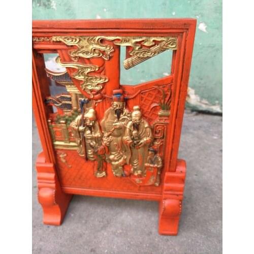 Antique Cinnabar painting#2, hand-painted crafts,home Decoration,collection & adornment,Free Shipping