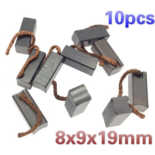 10pcs 8x9x19mm Carbon Brush For Vehicle Automobile Car Truck Heater Blower Fan Air-Blower Car Motor Carbon Brushes
