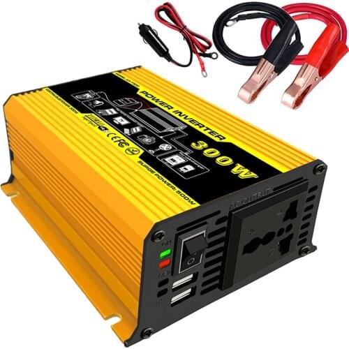 300W Car Power Inverter Converter Charger Adapter inversor Dual USB Transformer Pure sine wave12V 220V/110V LED Ac