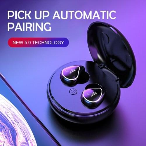 Wireless Bluetooth headset 5.0 dual ear Mini invisible in ear sports running super long standby macarone