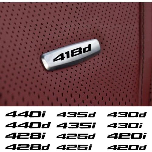 Car Chair Seat Sticker Front Seat Tuning Badges Metal FOR BMW 4 series 440d 435d 435d 428d 425d 420d 418d X4 G02 F25 accessories