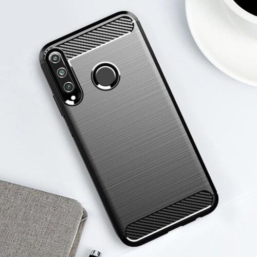 For Honor 9C Case Silicone Soft TPU Ultra Slim Cover Carbon Fiber Pattern Brushed Cases For Huawei Honor9C Honor 9C Phone Case