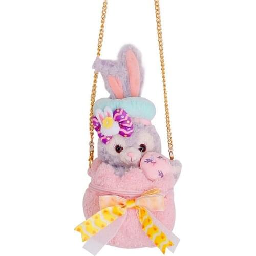 Duffy and Friends Kawaii Disney Rabbit Stella Lou Stuffed Plush Bag Lovely Loli Styles Bucket Bag Gifts for Kids Girls