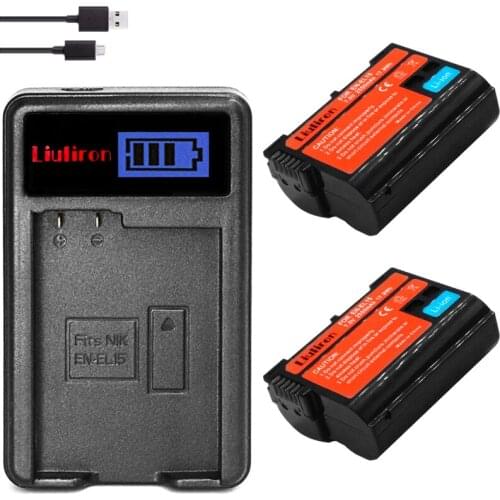 EN-EL15 ENEL15 Battery EN-EL15a EN EL15 Charger Kits for Nikon D500 D600 D610 D750 D800 D810 D850 D7100 D7000 D7200 D7500 D850