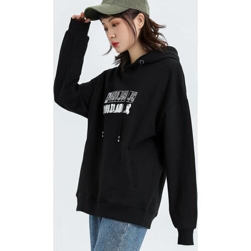 Jvzkass womens thin section hooded casual 2019 of large size coat embroidery long section student tide Z319