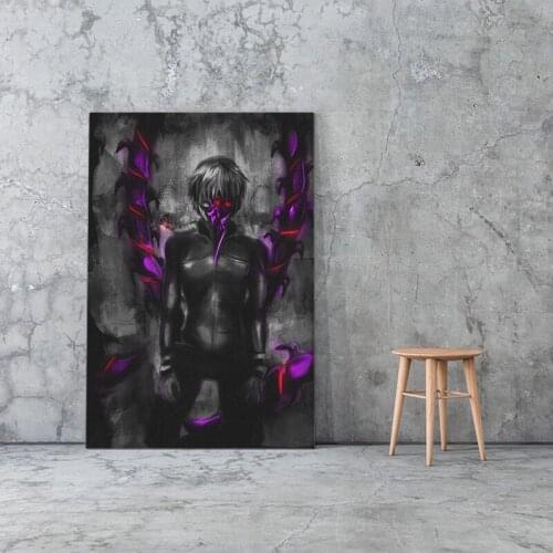 Ken Kaneki Tokyo Ghoul anime Canvas poster Painting wall Art decor Living room Bedroom Study Home Decoration Prints