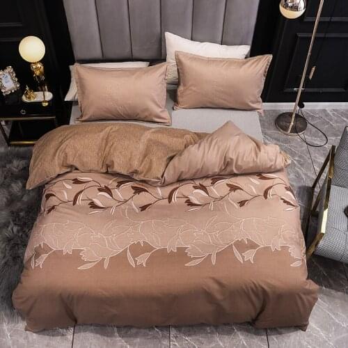 Classic Printed Bedding Sets Comforter Quilt Cover Duvet Set King Queen Double Single Size Bed Linens Home Textile