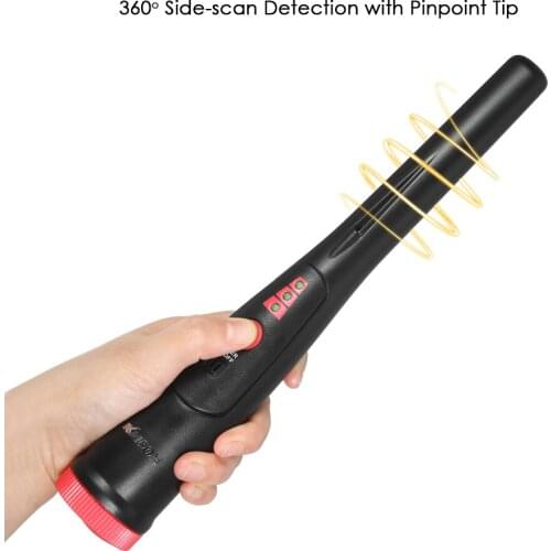 KKmoon Pinpointer Metal Detector Portable Pin Pointer Treasure Hunting Tool Buzzer Vibration Automatic Tuning with Belt Holster