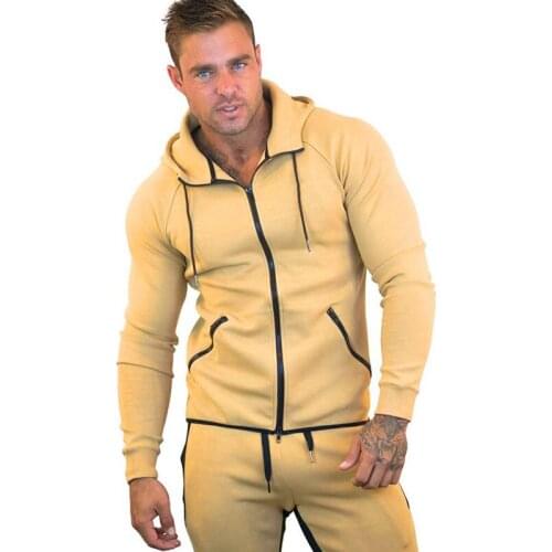 Men Casual Hoodie Mens Sweatshirt Gyms Fitness Workout Pullover Autumn New Male Fashion Hooded Jacket Tops Clothing