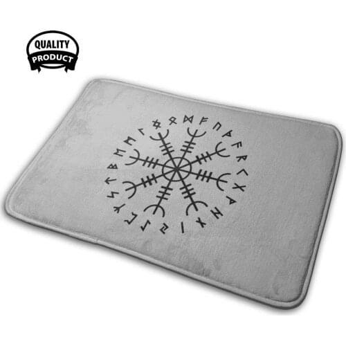 Aegishjalmur Viking Symbol Soft House Family Anti-Slip Mat Rug Carpet Aegishjalmur Viking Vikings Norse Symbol Symbolism Odin