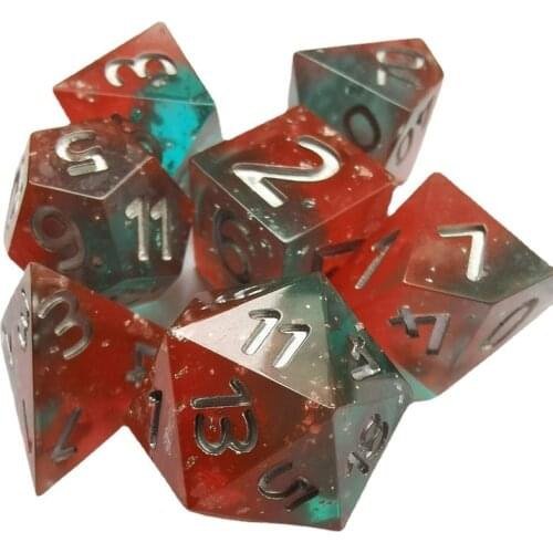 New Dnd dice set 7pcs/Set Game Dice Upscale Resin Polyhedral Dice rpg dice dadi dados rol D6 D20 Playing dice