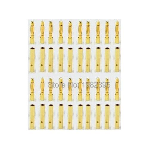 Wholesale 20Pairs 2mm Male Female Gold-plated Banana Plug RC Motor Electronic Connector AU