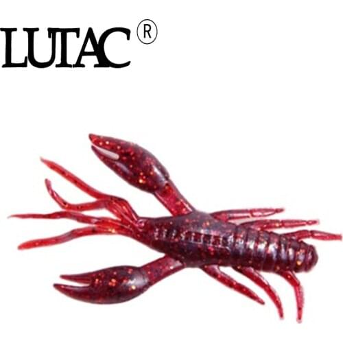LUTAC Fishing Shrimp 80mm 5.4g W13C Fast Sinking Bait Artificial Soft Plastic Super Long Casting Craw Lure