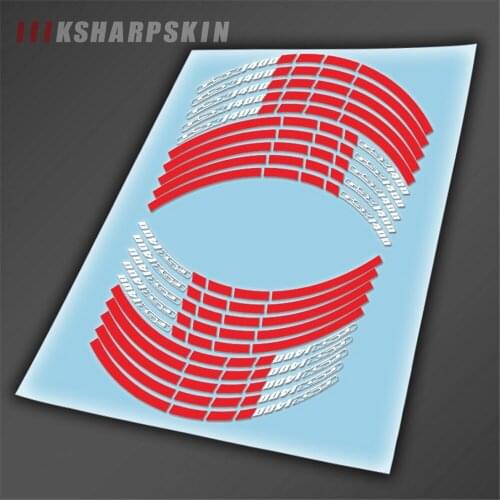 Motorcycle Tire and rim logo reflective decorative decal combination wheels sticker set For SUZUKI GSX14000 gsx 14000