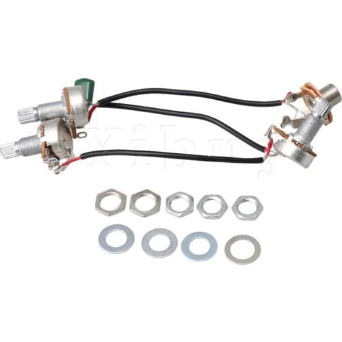 Yibuy 1 Set of JB Bass Guitar Wiring Harness-Prewired with 3-500k Pots
