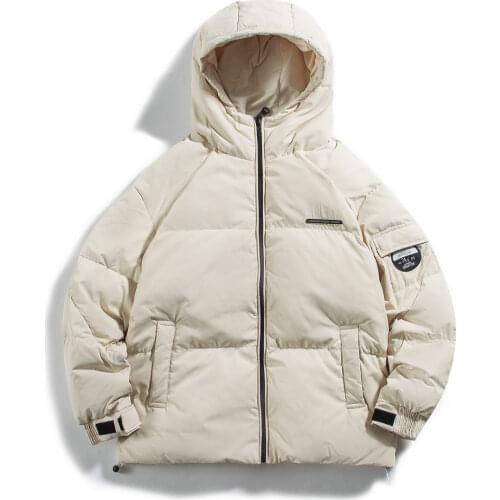 LACIBLE Hip Hop Letter Print Winter Down Coat Men Women Streetwear Jacket 2021 Winter Harajuku Jackets