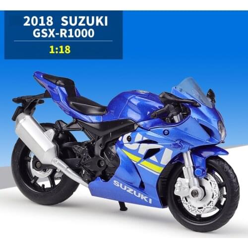 1:18 SUZUKI GSX-R1000 Alloy Diecast Sport Motorcycle Model Workable Shork-Absorber Toy For Children Gifts Toy Collection