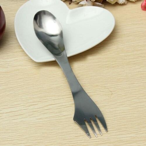 1pc 3in1 Spork Cutlery Utensil Fork Spoon Combo Tableware for Outdoor Camping