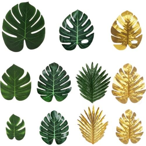 1pcs Artificial Tropical Turtle Leaf Hawaiian Party Simulation Plant Wedding Decoration Birthday Home Table Decor Home Decore