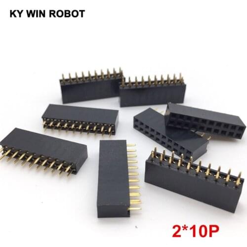 10 Pcs/lot 2.54mm 2x10 20Pin Female Pin Header Socket Connector Strip