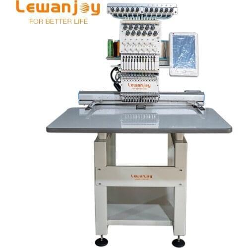 China 3 years service! Auto oiling system Lewanjoy 1 head 12 needle embroidery machine