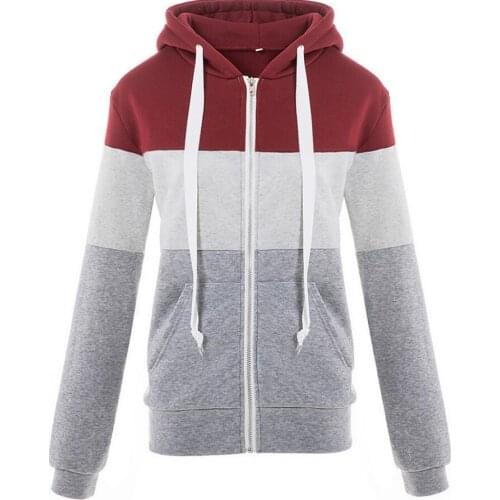2019 autumn winter clothing womens hoodies color hooded long-sleeved hooded Sweatshi soft keep warm outerwear office plus size
