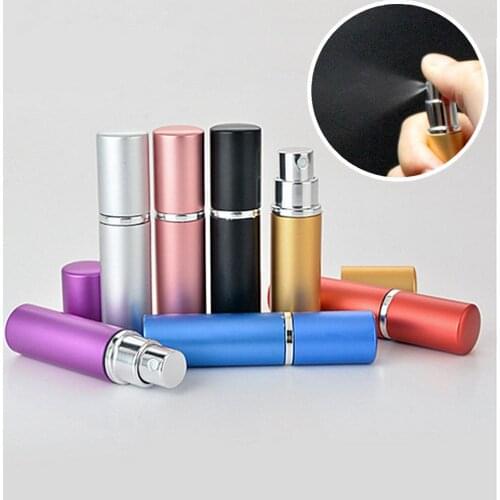 5ml Refillable Perfume Travel Portable Spray Rotating Bottle Empty Cosmetic Containers Atomizer Essential Oil Alcohol Spray Bott