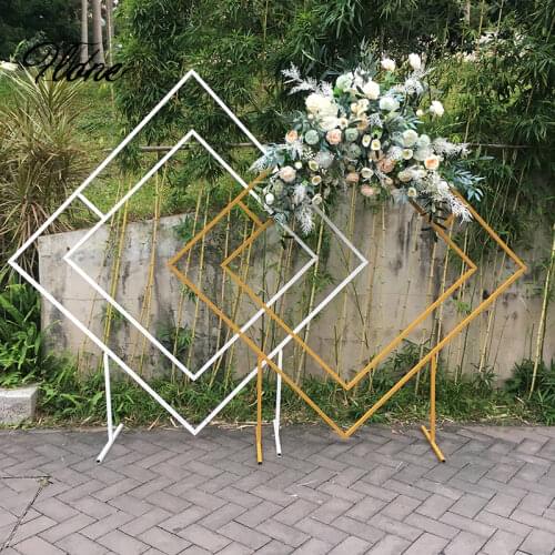 Diamond Wedding Arch Balloon Flower Backdrop Stand Home Decoration Geometric Floral Background Frame Decor