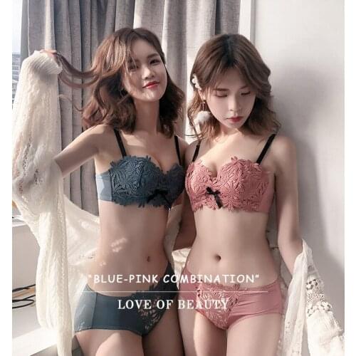 Sexy Charming Lace Embroidery Soft Comfy Gather Light Bras Adjustable Wire Free Push Up Brassiere Women Party Wedding Lingerie