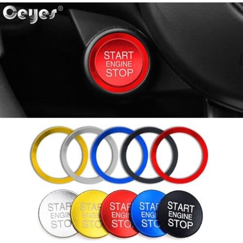 Ceyes Car Styling Start Stop Engine Button Ring Cover Stickers For Alfa Romeo Mito 159 147 156 Giulietta Stelvio 166 Accessories
