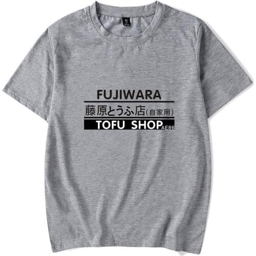 Fujiwara Tofu Shop Print T-shirt Harajuku Fashion T-shirts Men Women Popular Tshirt Initial D Tshirt Hip Hop T-shirts Couple Tee