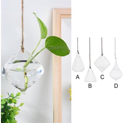 Plant Pot Hanging Glass Ball Vase Flower Plant Pot Terrarium Container Party Wedding Decor Hanging Vase drop ship 18aug10