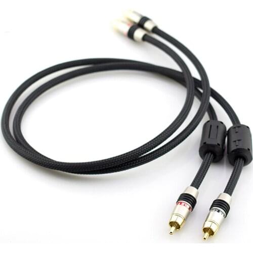 Hifi 1 Pair 6N OFC RCA Cable Stereo RCA Cable ,High-performance Premium,Hi-Fi Audio 2rca to 2rca,Interconnect Cable