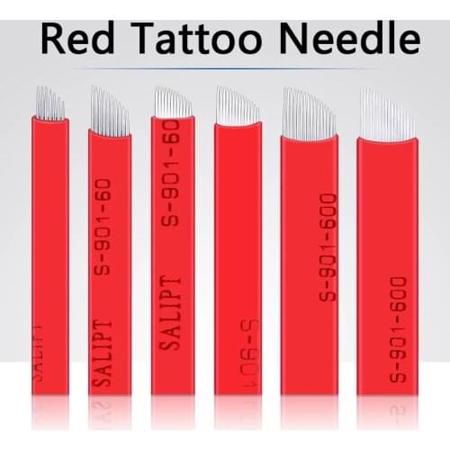 50pcs Microblading Needles Nano 0.18mm Agulhas Lamina Flex 12 14 16 18/U Shape Tattoo Blades For Tebori Manual Eyebrow Pen
