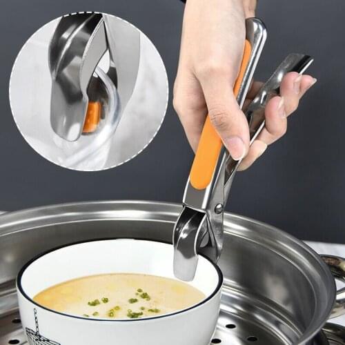 Stainless Steel Anti-Scald Clamp Bowl Remover Kitchen Supplies Gadgets Multi-Function Household Items Kitchen Accessories