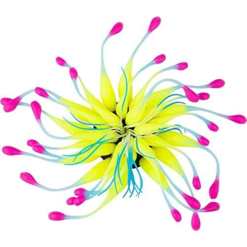 Aquarium Glowing Effect Gooseneck Coral Artificial Decoration Ornament for Fish Tank Coral Shrimp Hideouts Aquarium